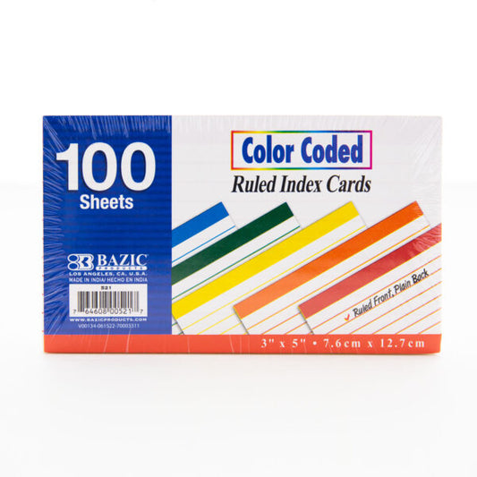 Index Card Color Code