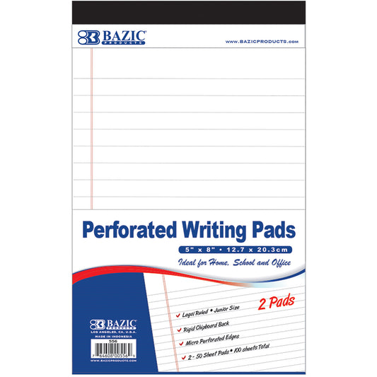 Pad 5x8 White [pk-2]