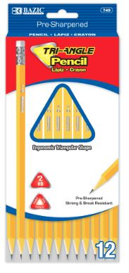 Pencil Triangle Yellow (docena)