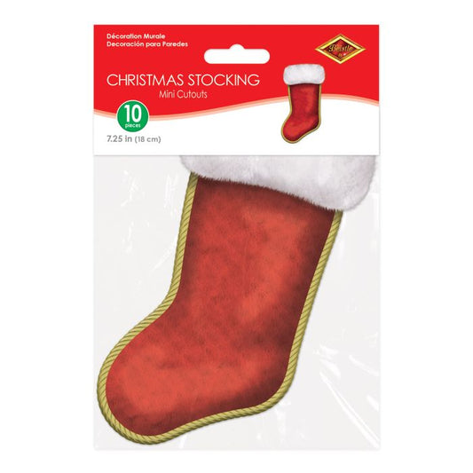 Cutouts Mini Xmas Stocking [pk-10]