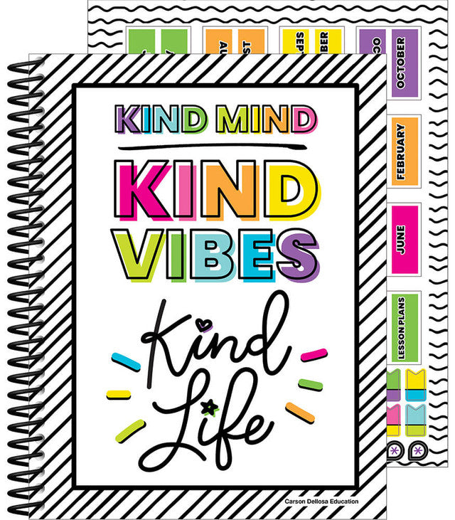 Kind Vibes Teacher Planner Spiral Bound