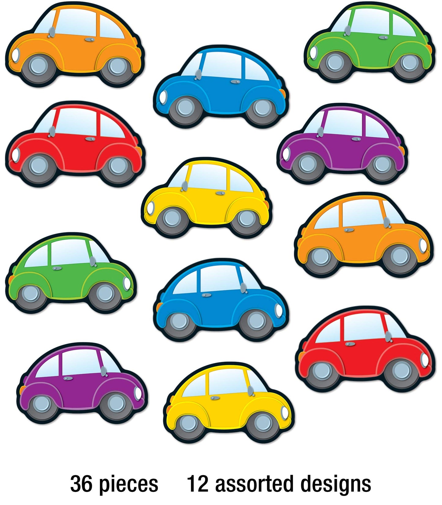 Cut-Out Cars Asst. [pk-36]