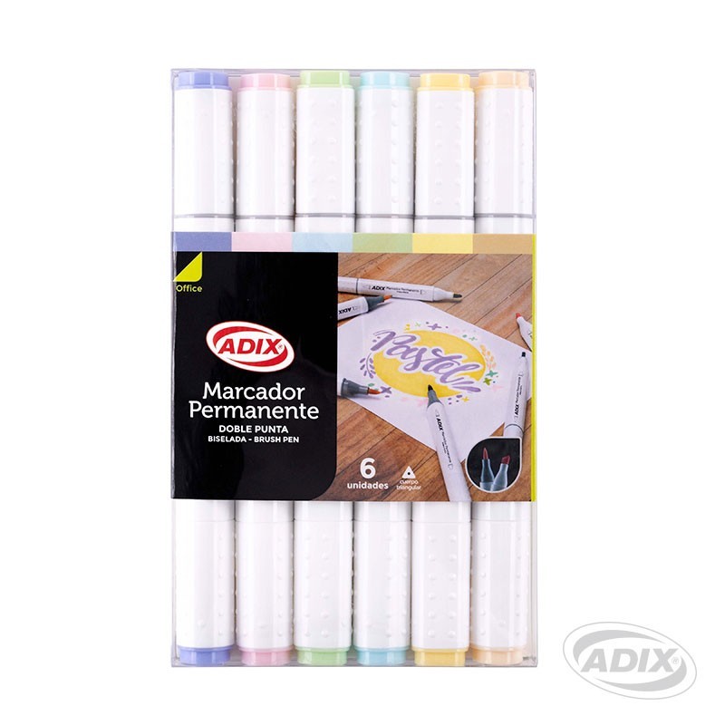 Marker 2-Tips Pastel Colors [pk-6]