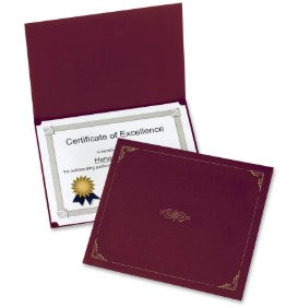 Certificate Holder Letter Size - Burgundy [pk-5]