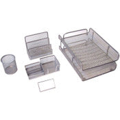 Desk Org Silver Mesh 5pcs