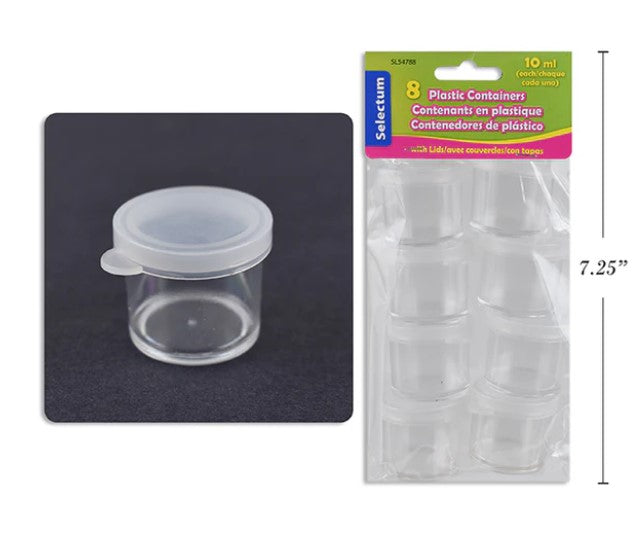 Plastic Containers 10ml [pk-8]