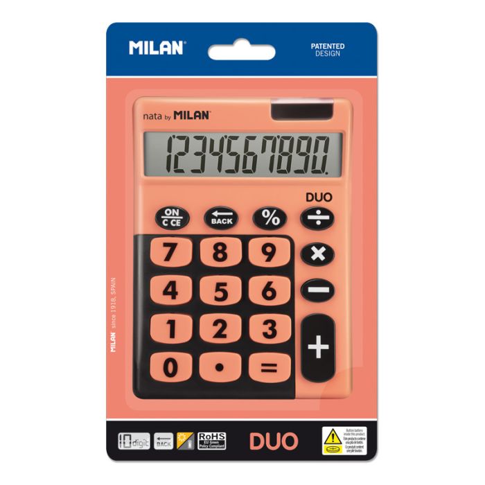 Calculator DUO Orange Milan