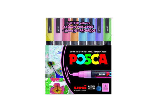 Posca Markers PC-3M Glitter [pk-8]