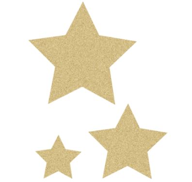 Gold Glitz Stars Accents - Assorted Sizes