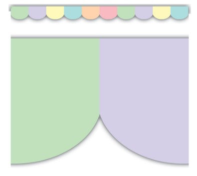 Pastel Pop Scalloped Die-Cut Border Trim