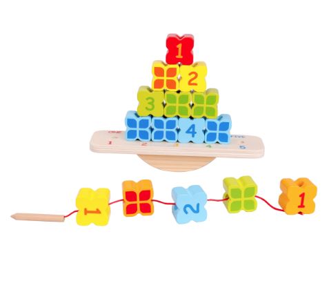 Wooden Balancing Game And Stacking Blocks