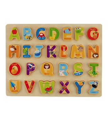 Wooden Letters And Illustrative Adventure Learning Puzzle