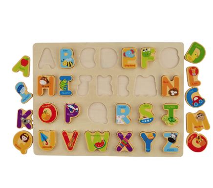 Wooden Letters And Illustrative Adventure Learning Puzzle