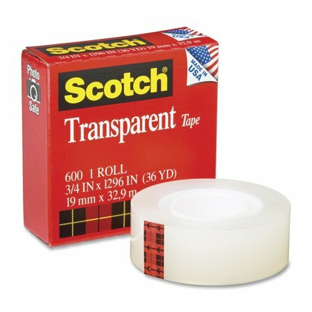 Transparent Tape, 3/4" x 36 yds