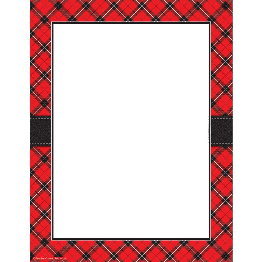 Computer Paper Red Plaid [pk-50]
