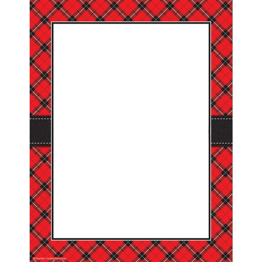 Computer Paper Red Plaid [pk-50]