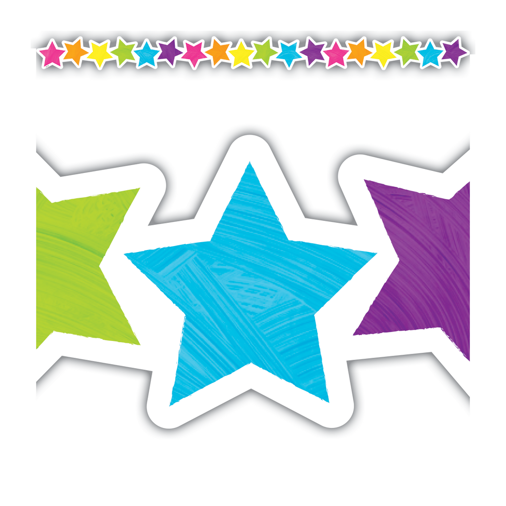 "Brights 4Ever" Stars Die-Cut Border Trim