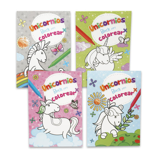 Coloring Pad Spanish Unicornios