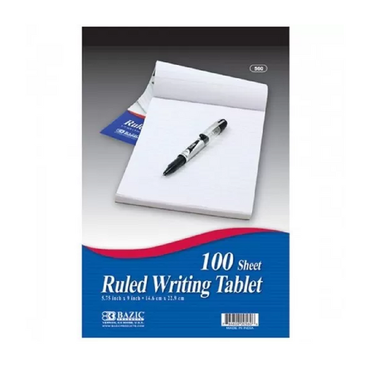 Writing Tablet 6" X 9" [100 sheets] Ruled