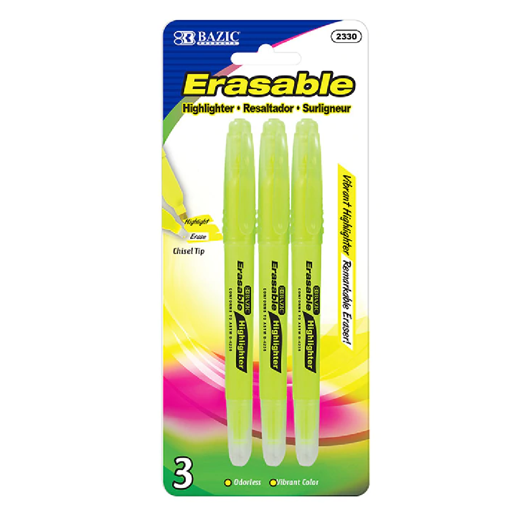 Highlighter Erasable Yellow