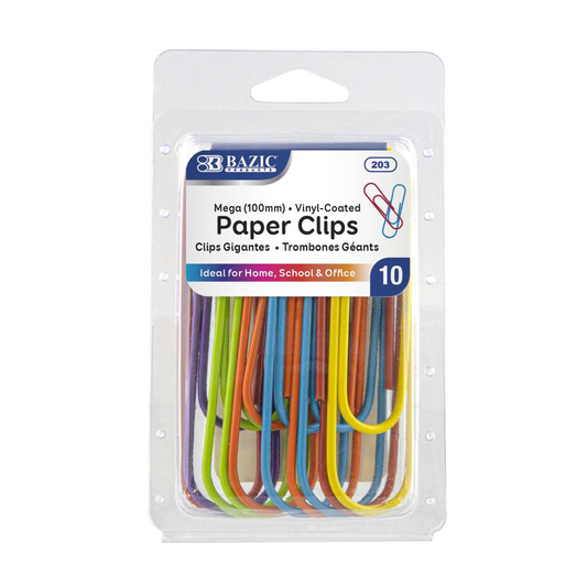 Paper Clips Mega- 4" Long [pk-10]