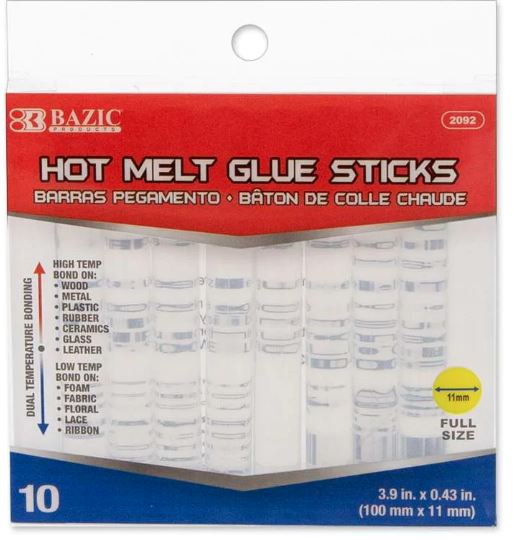 Hot Glue Gruesa 4" Pk-10