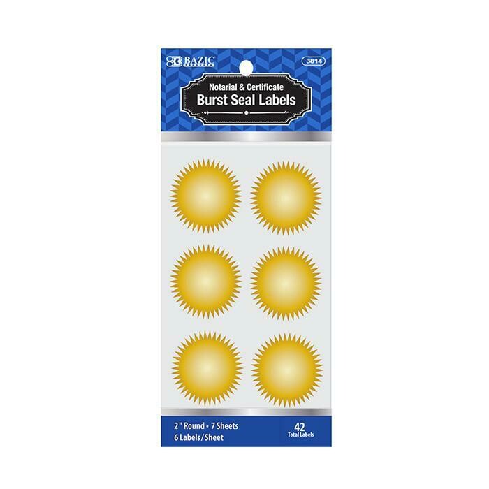 Label Certificate Seal Gold 2" [42/pk]