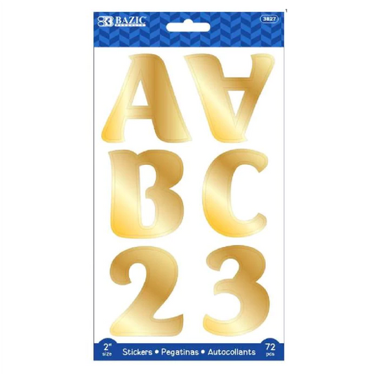 Sticker Letters Gold 2"