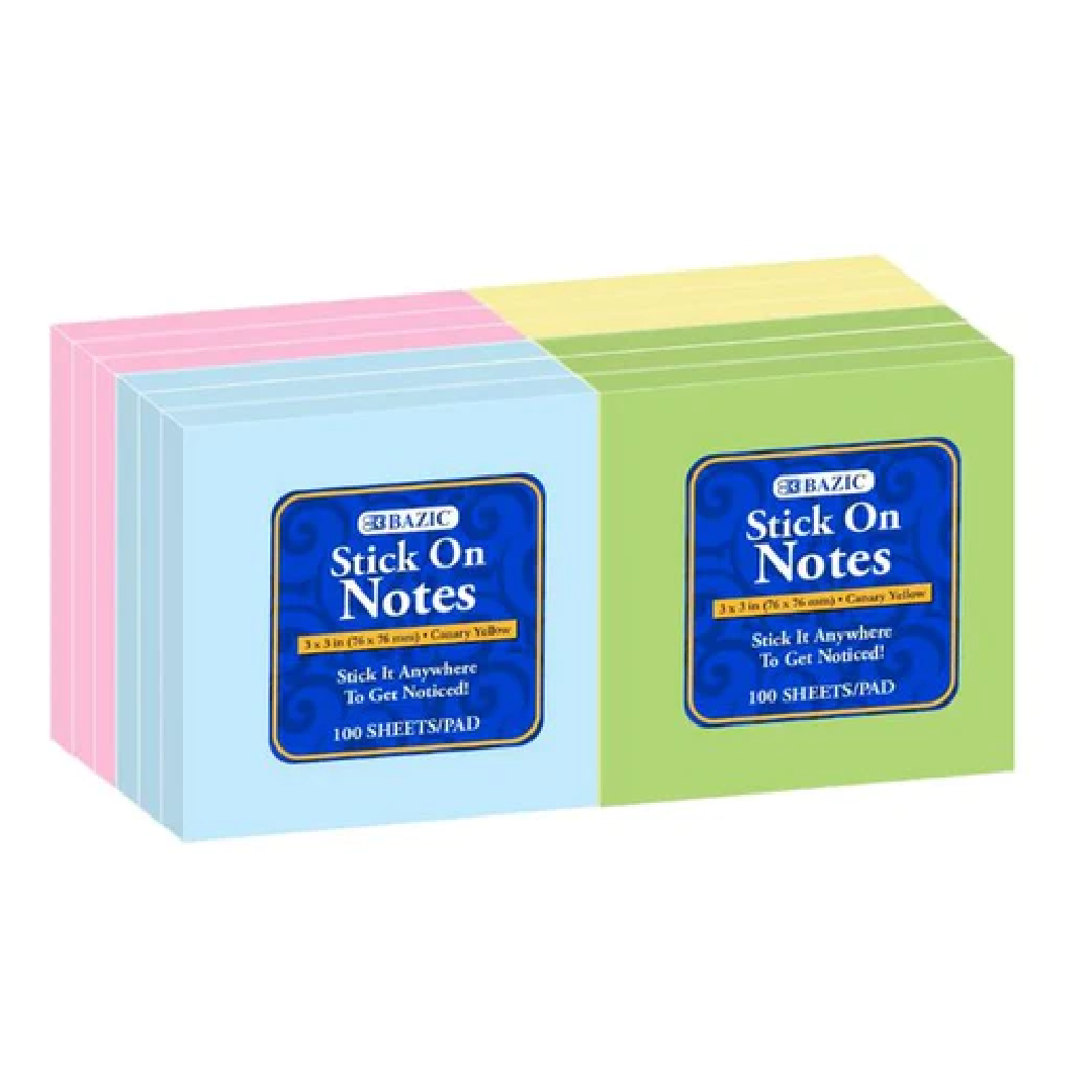 Sticky Notes 3x3 Pastel [pk-12]