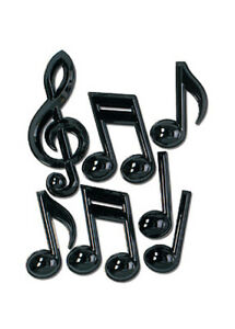 Black Plastic Musical Notes