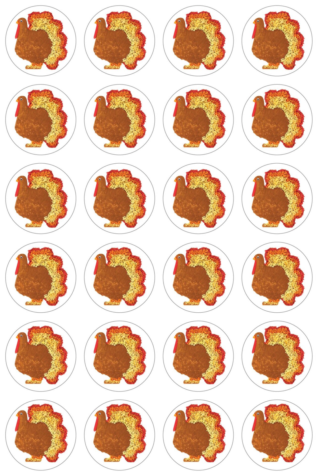 Stickers Turkeys (3 sheets)