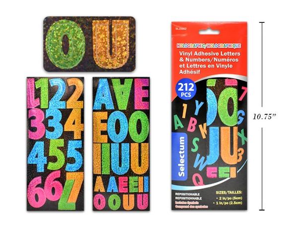 Holographic Vynil Adhesive Letters & Numbers