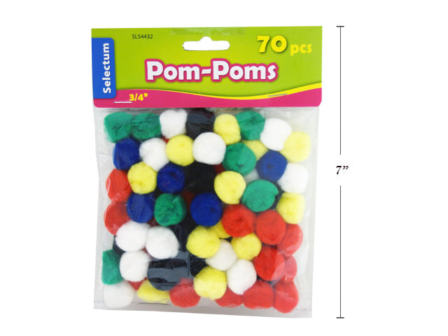 Craft Pom Poms 3/4", (70/pack)