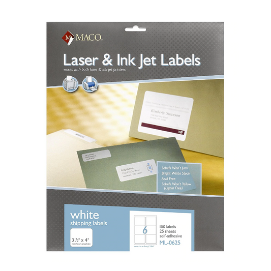 Label Laser/IJ 3-1/3 x 4" White [pk-150]