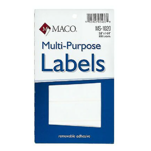 Labels White 5/8 x 1-1/4" (800/ pack)