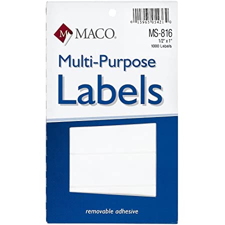 Labels White 1/2 x 1" (1000/ pack)