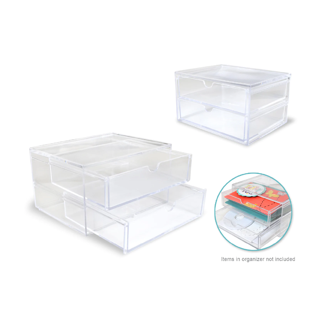 Organizer 2-Drawer Clear