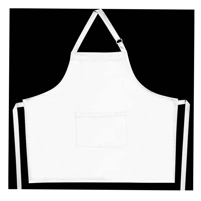 Apron Cotton w/Pocket White