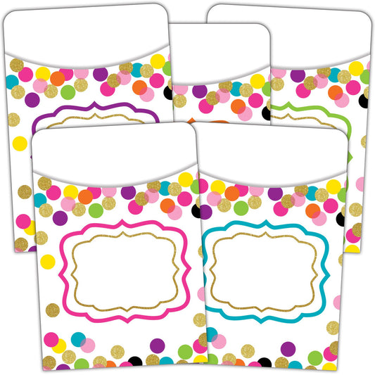 "Confetti" Library Pockets [pk-35]