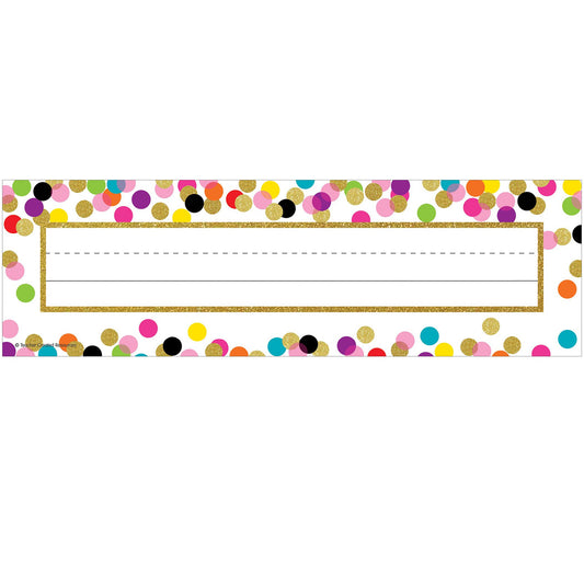 "Confetti" Flat Name Plates [pk-36]