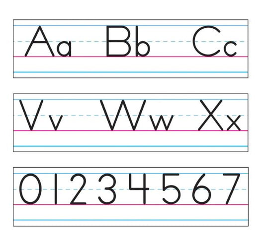 Basic Alphabet Zaner-Bloser Manuscript Bulletin Board Set