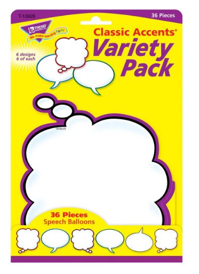 Speech Balloons Classic Accents Variety Pack