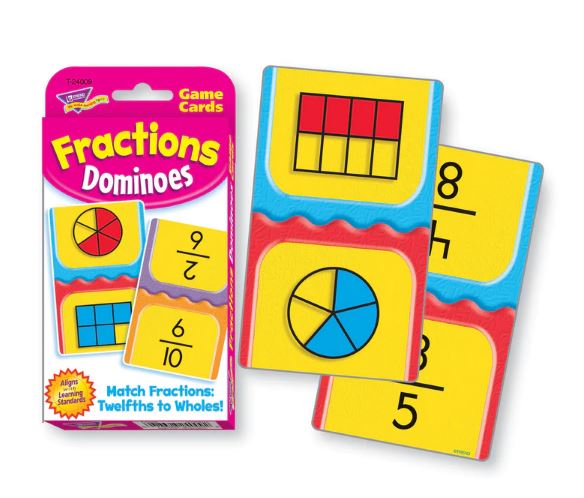 Fractions Dominoes Challenge Cards